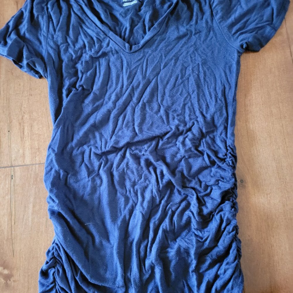 A pea in the pod blue maternity t shirt. Like new